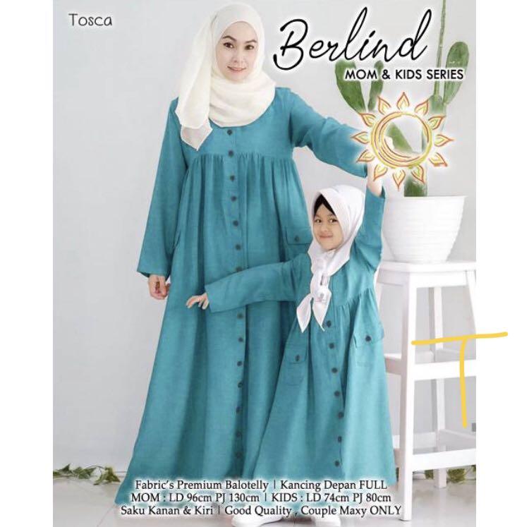 Mom Daughter Muslim Set Outfit Dress Babies Kids Maternity