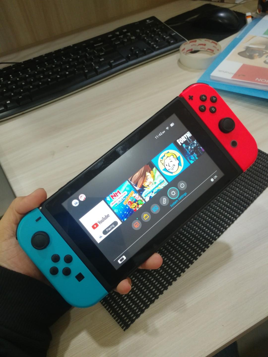 Nintendo Switch Neon Red Blue V1 Video Game Konsol Di Carousell