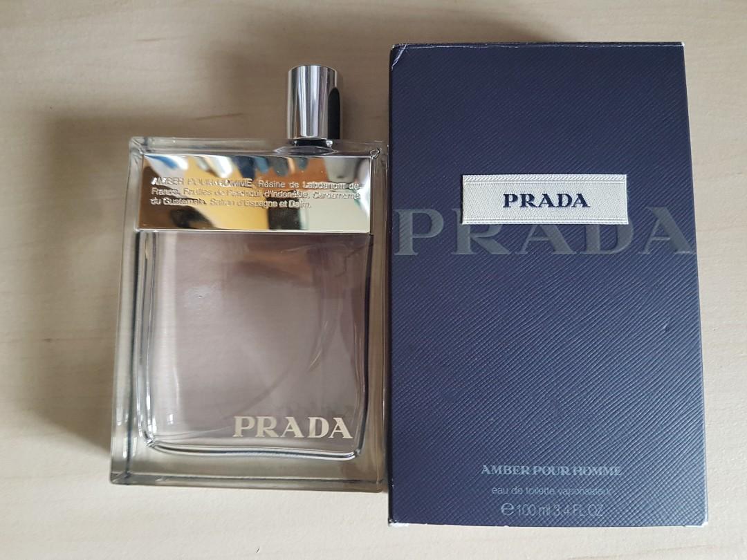 Prada Amber Pour Homme (~40% left), Beauty & Personal Care, Fragrance &  Deodorants on Carousell