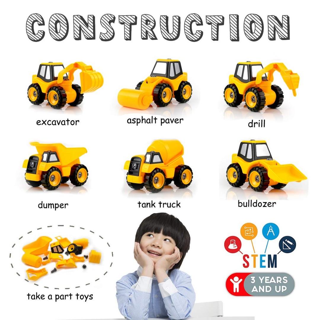 take apart vehicle building toy set
