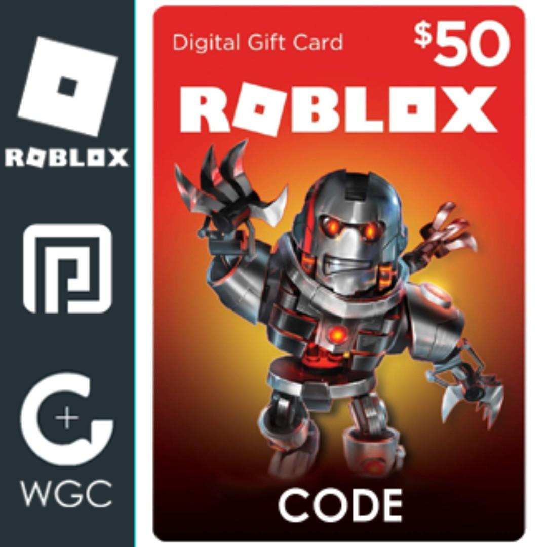 Roblox Gift Cards 10 50 Digital Code Tickets Vouchers Store Credits On Carousell - 50 dollars roblox gift card