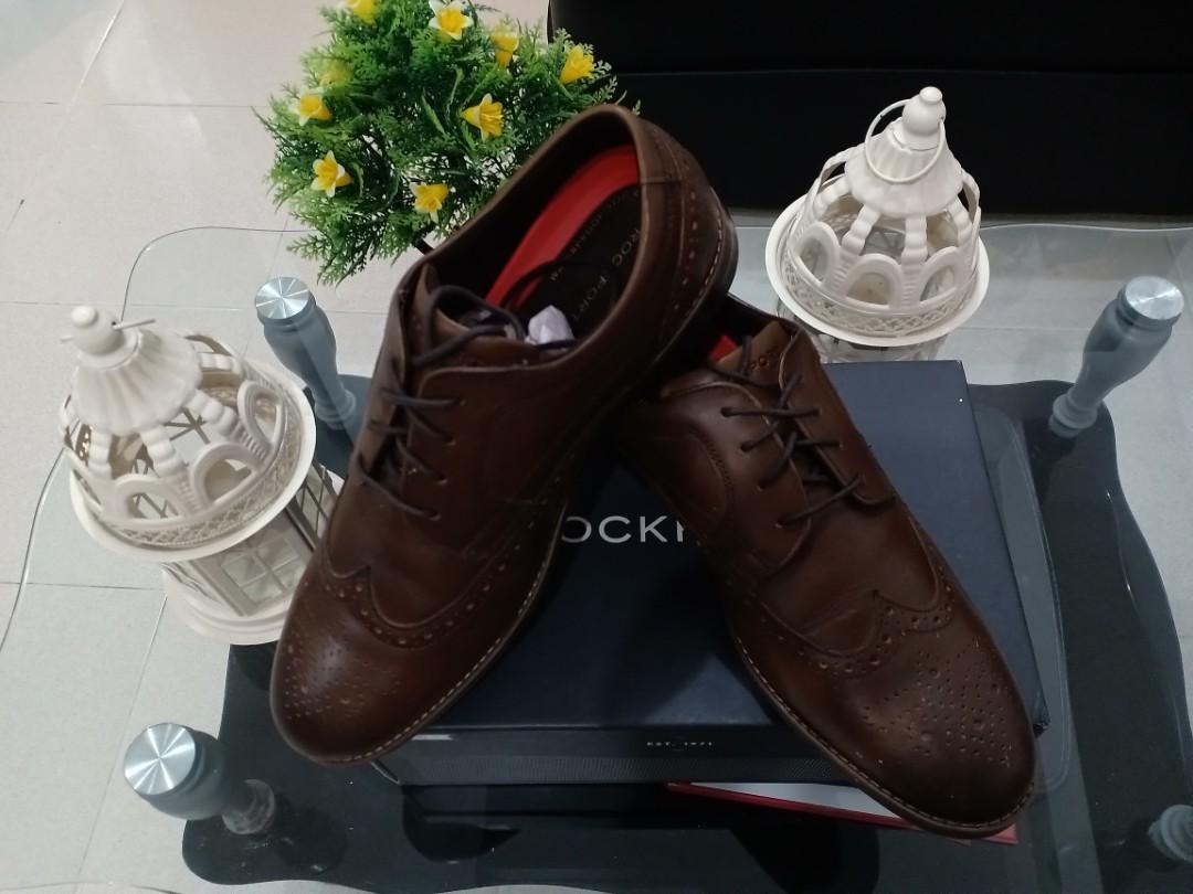 Rockport Brown leather shoes (Category: Dress Shoes) located in Quezon City. Submitted by ems0908 (Listing ID 253577304, Image 2). Description: Used once only sa wedding. 10/10 condition Price slightly negotiable.