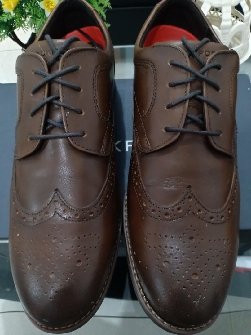 Rockport Brown leather shoes (Category: Dress Shoes) located in Quezon City. Submitted by ems0908 (Listing ID 253577304, Image 3). Description: Used once only sa wedding. 10/10 condition Price slightly negotiable.