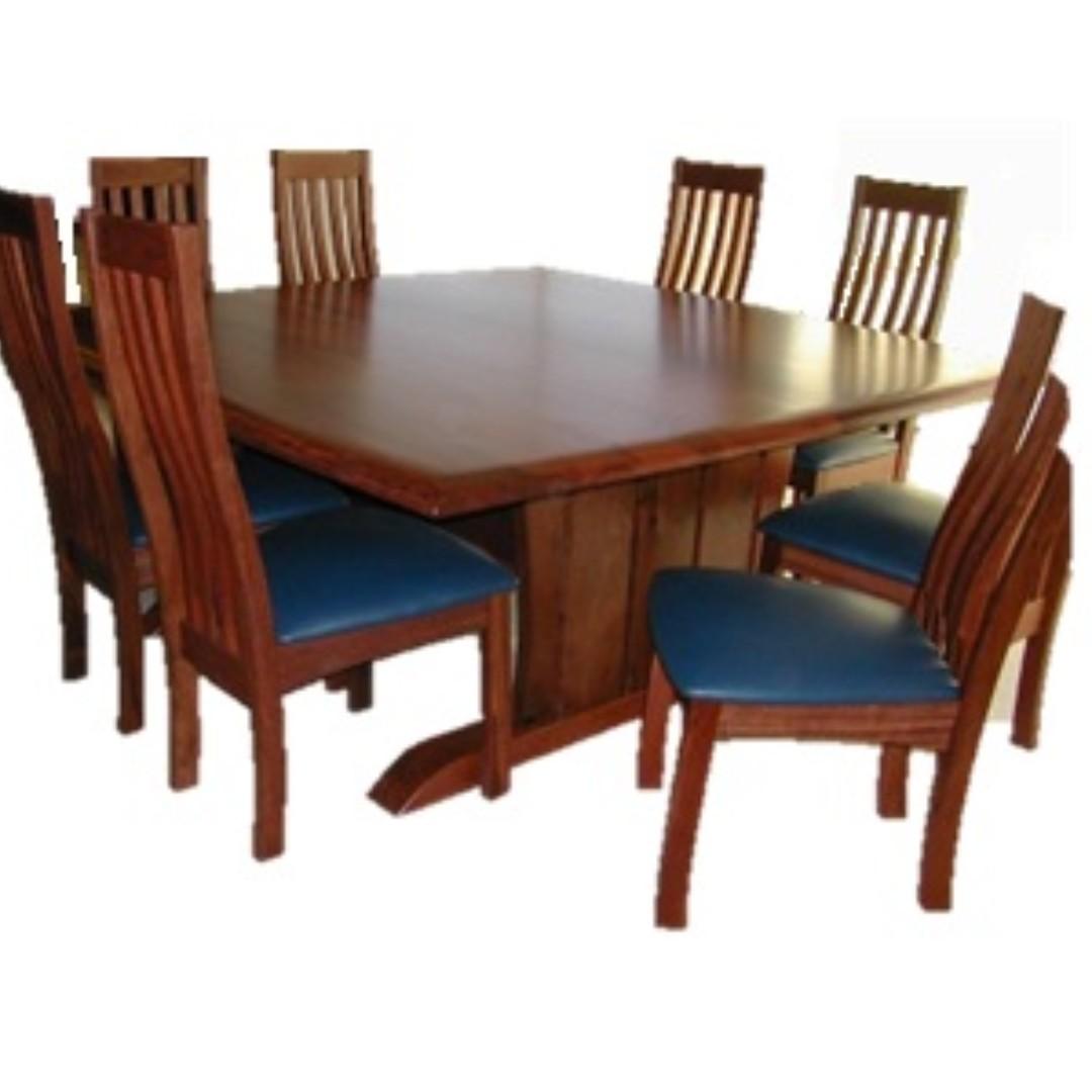 Sheldon Leeuwin 8 Seater Jarrah Square Dining Table Furniture Tables Chairs On Carousell