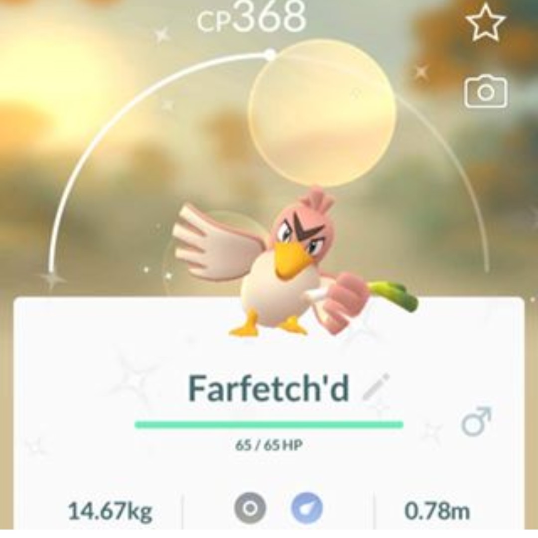 * Shiny Farfetch'd * Mini P T C - Pokémon - have 80k stardust