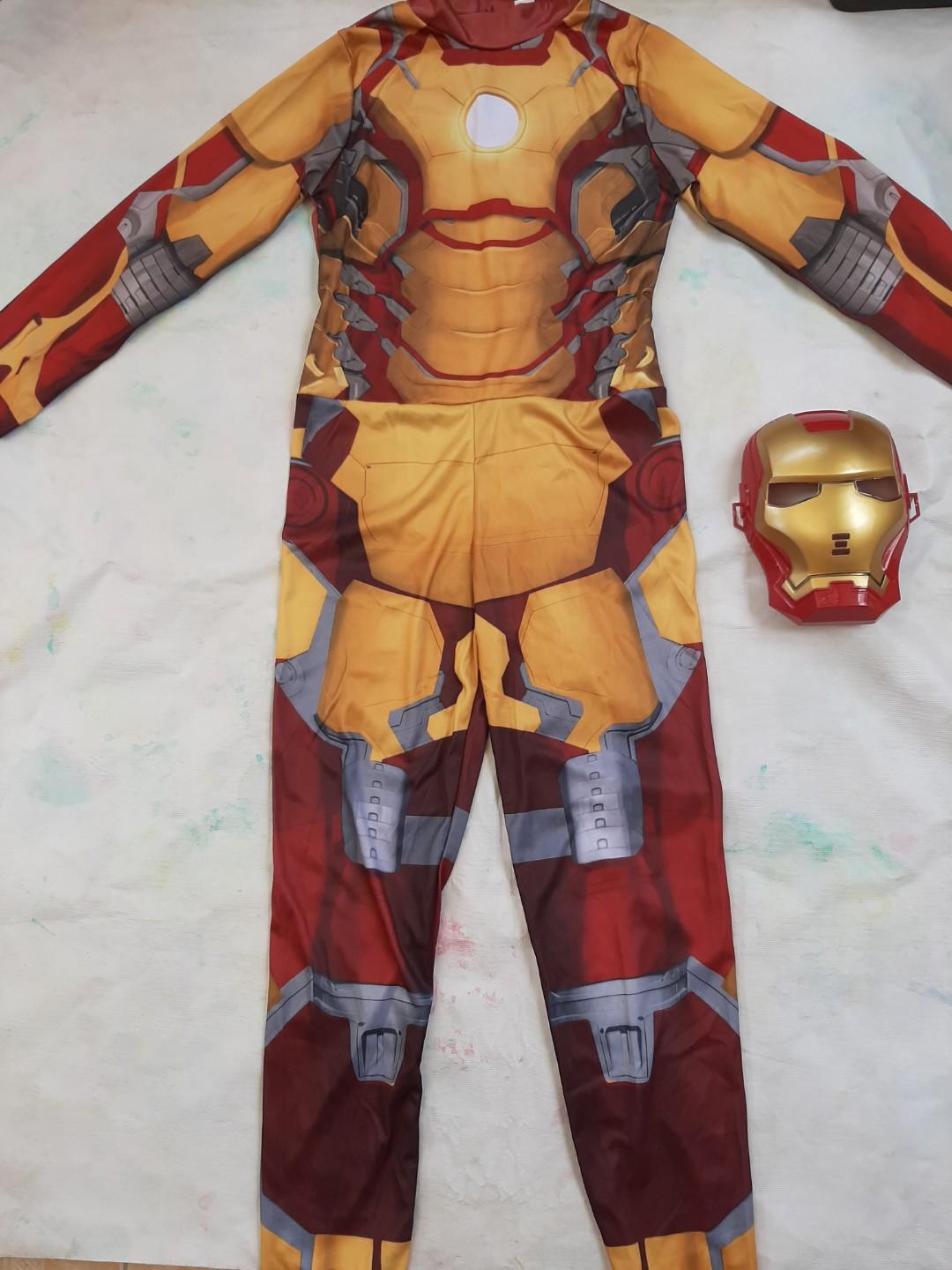 Shop Avengers Iron Man Costume Overall W Mask Sz 4 To 12 Y O Toys Games Toys On Carousell