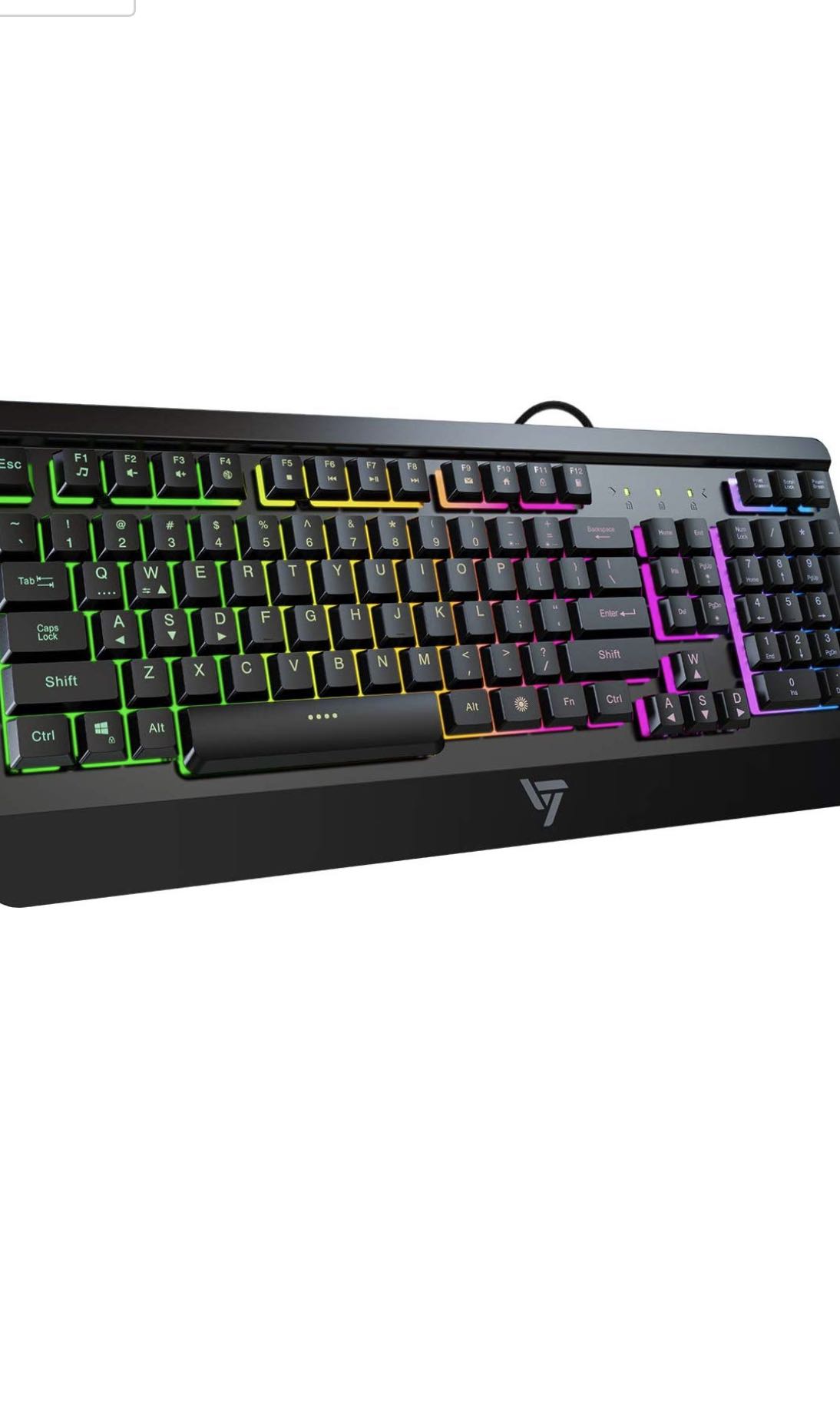 Quiet All-Metal Panel Keyboard Gaming Keyboard VicTsing USB Wired Keyboard