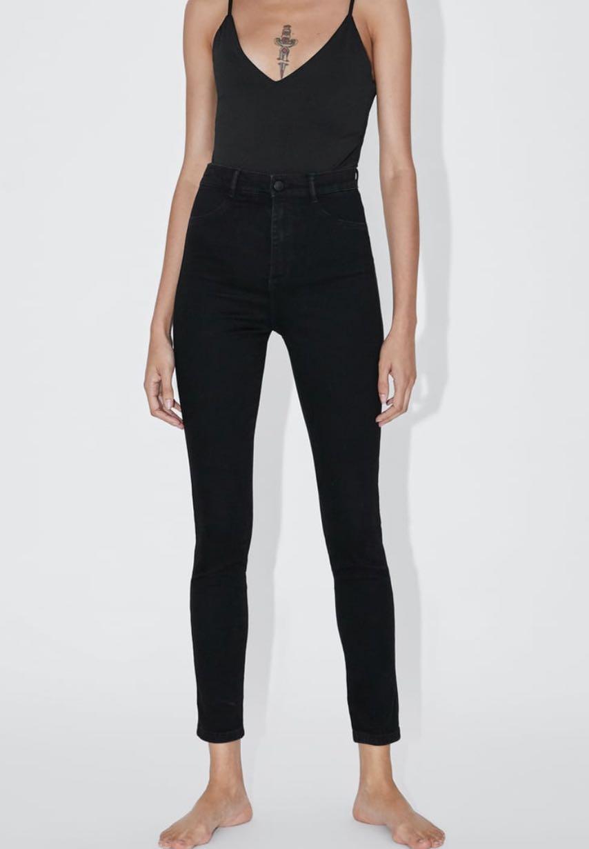 black jeggings zara