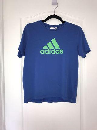 Adidas graphic blue and green t-shirt
