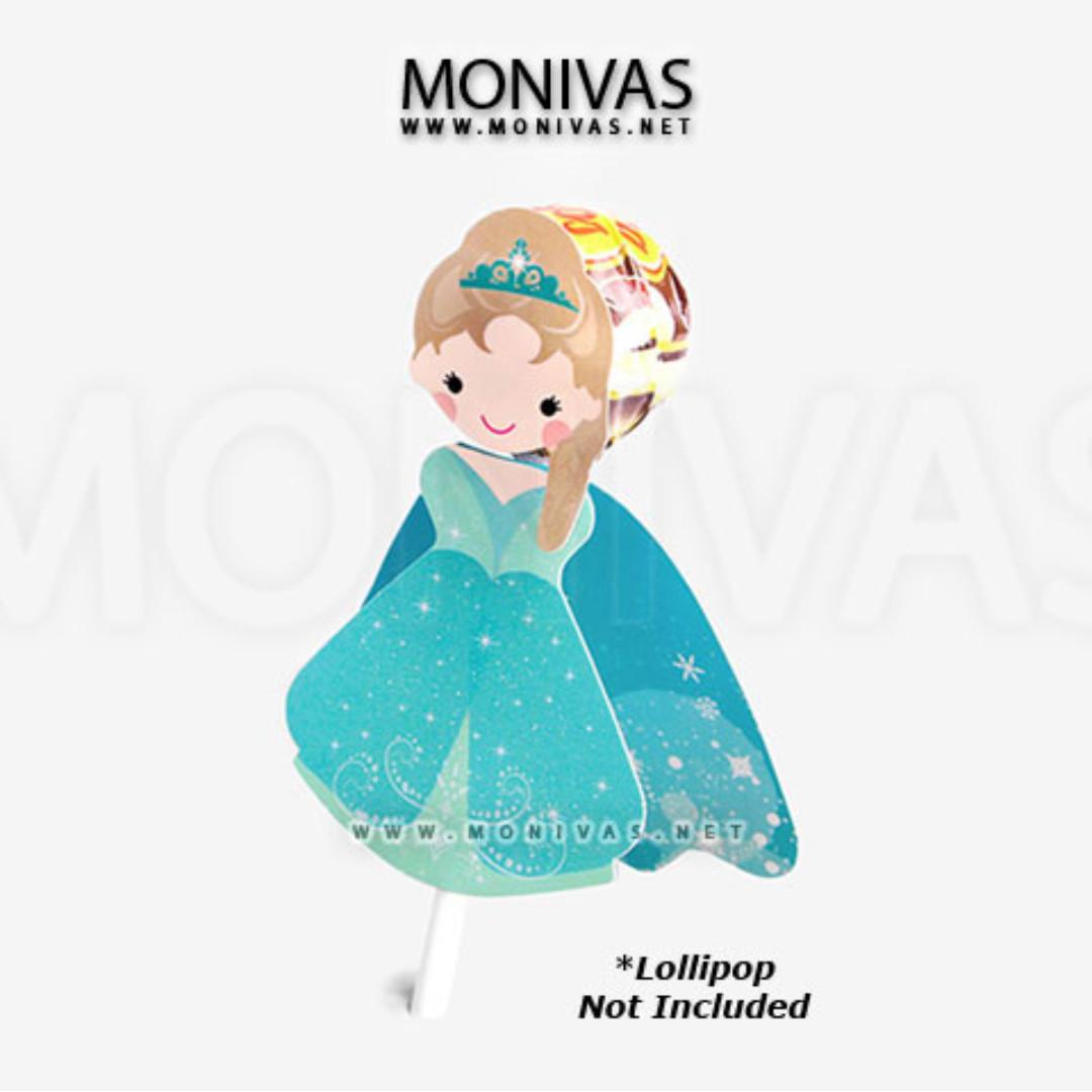 12pcs Frozen Elsa Queen Diy Lollipop Decoration Events Door Gift