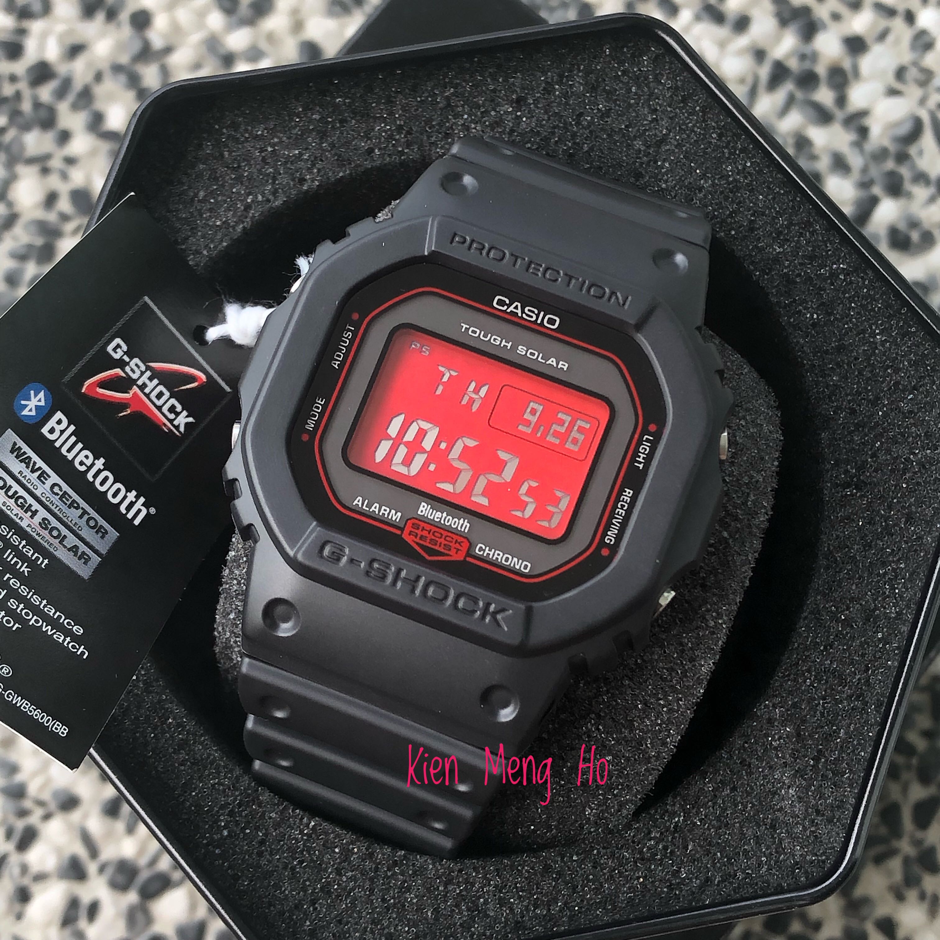 Promo Free Tampered Glass Screen Protector Casio G Shock Gw B5600ar 1 Special Colour Adrenalin Red Series Black Square With Red Led Bluetooth Tough Solar And Multiband 6 Unisex