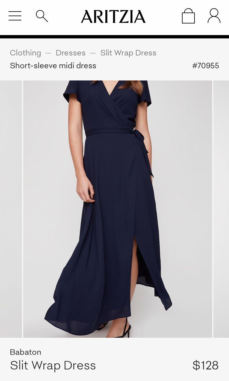 Aritzia wrap dress clearance