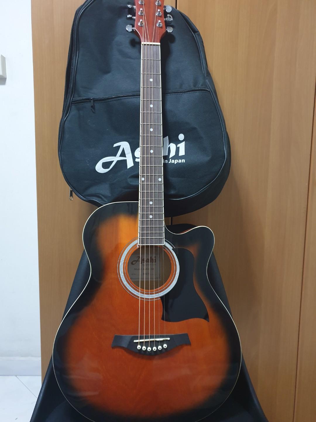 Asahi Acoustic Guitar original and good as new, Hobbies & Toys, Music