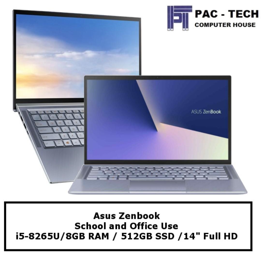 Asus Zenbook Ux431 I5 8265u 8gb Ram 512gb Ssd 14 Fhd Display Windows 10 2 Years Warranty Electronics Computers Laptops On Carousell