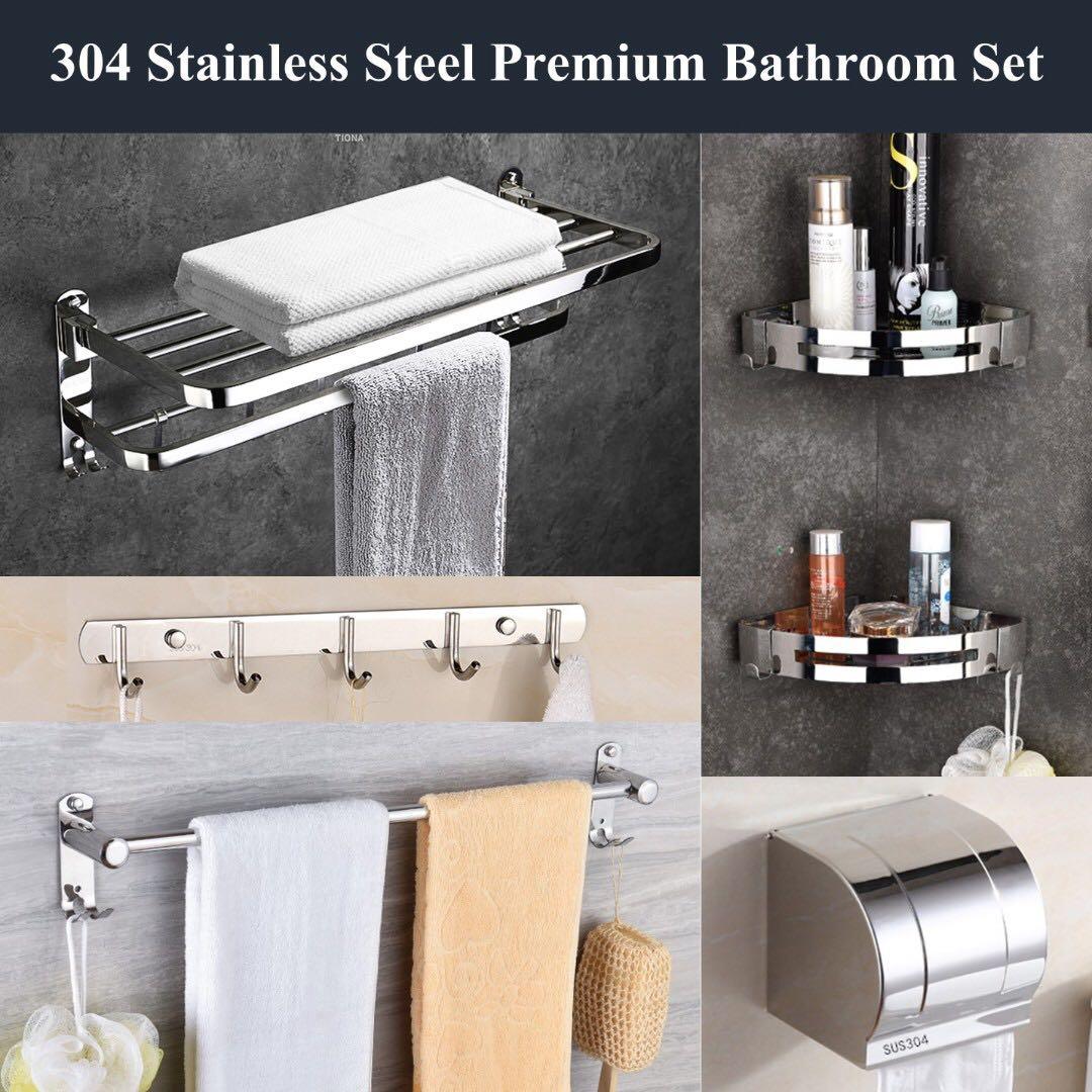 BATHROOM ACCESSORIES RACK SET, Home Appliances, Kitchenware on Carousell