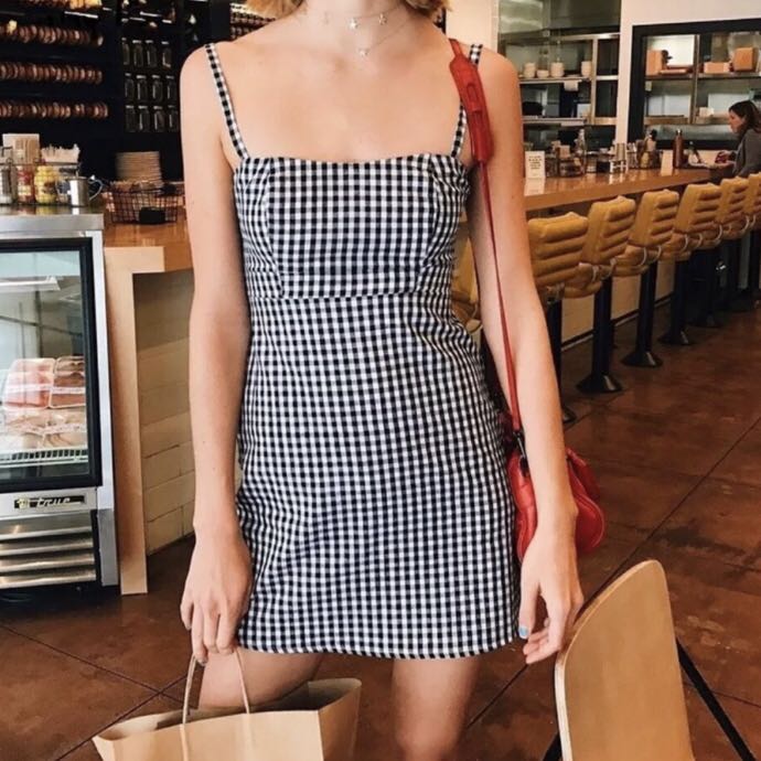 Brandy melville checkered dress discount