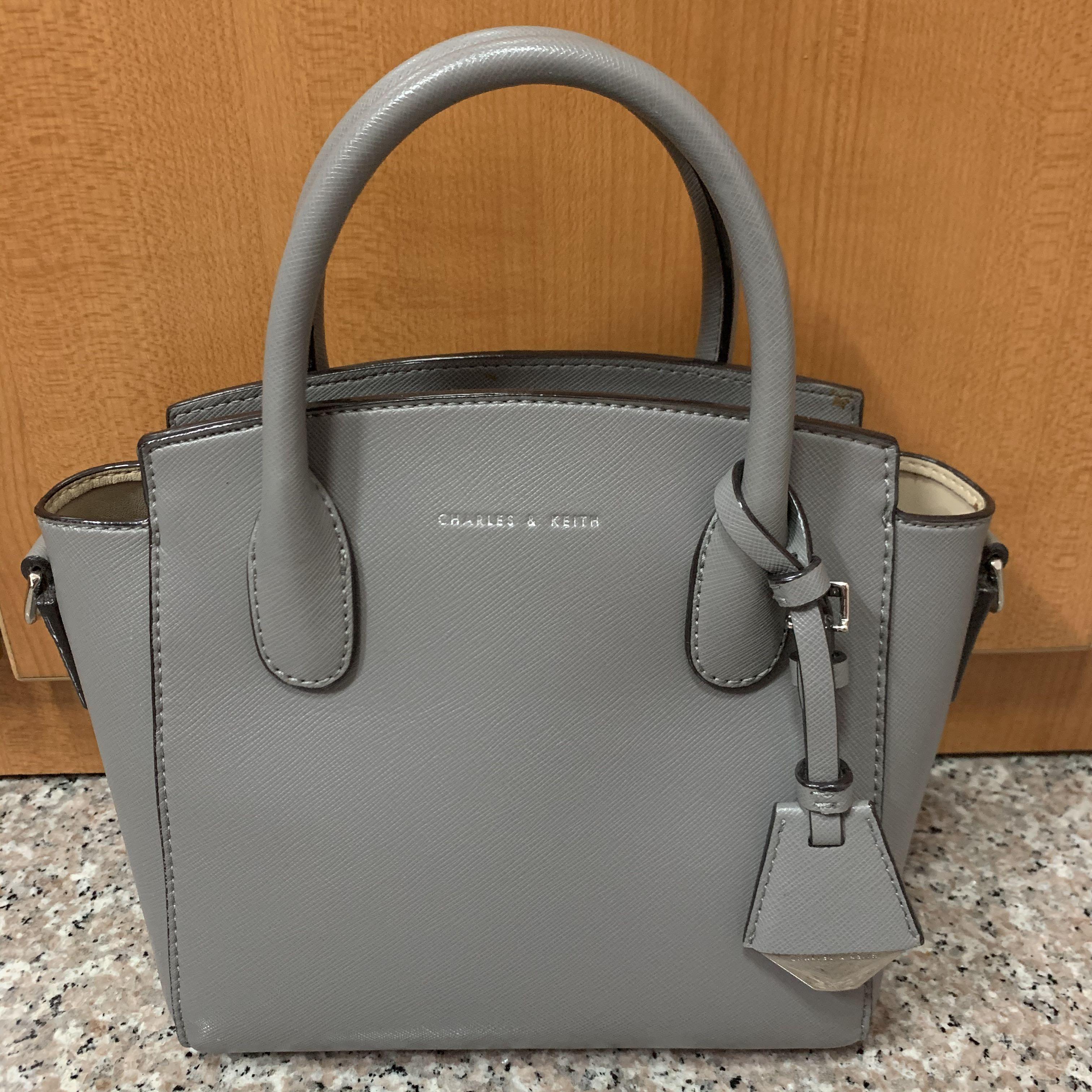 Charles and keith grey hot sale bag