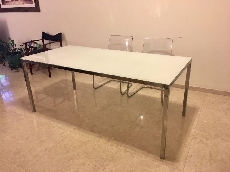 Dining Table Torsby Ikea Frosted Glass Seats 8 People