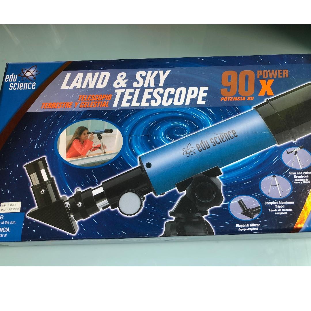 Price Reduced EduScience Land Sky Telescope 90x Power
