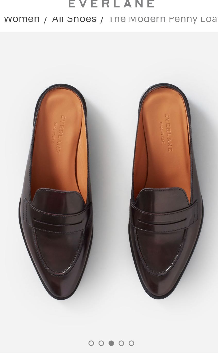 Everlane Penny Loafer Mule in Burgundy Women s Fashion Footwear Flats on Carousell