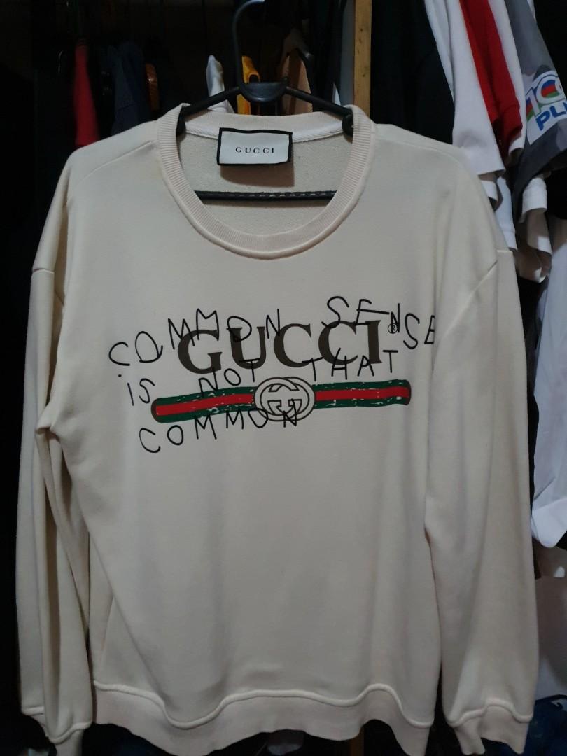 Gucci Common sense is common sweatshirt, Women's Fashion, Clothes, Tops on Carousell
