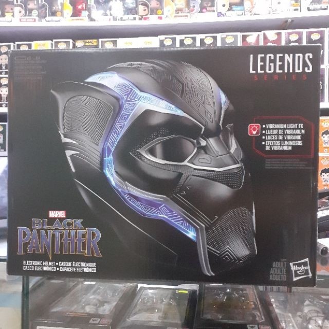 Universo Marvel Hasbro Marvel Legends, Casque électronique Black Panther Premium avec Effets Lumineux et lentilles escamotables Noir