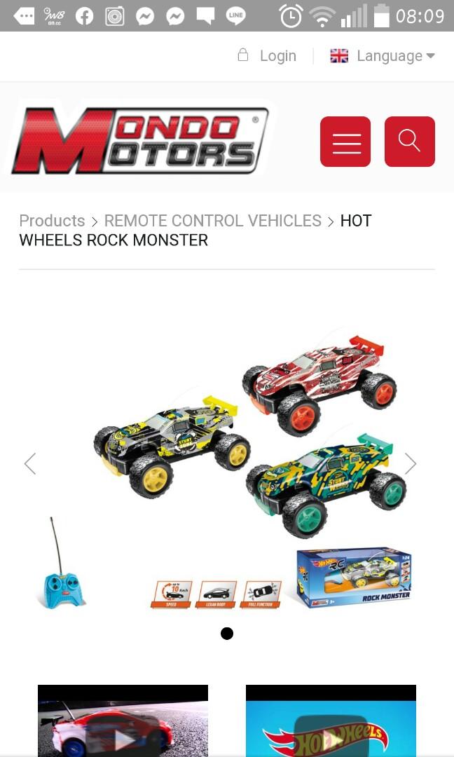 hot wheels rc rock monster