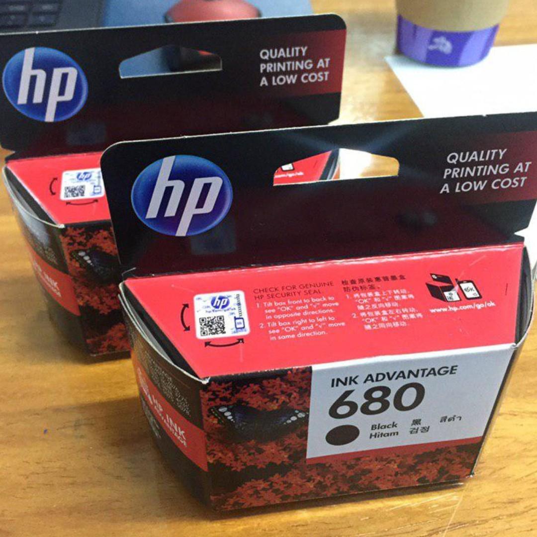 Hp 680 Black Original Ink Advantage Cartridge Electronics Printers Scanners On Carousell