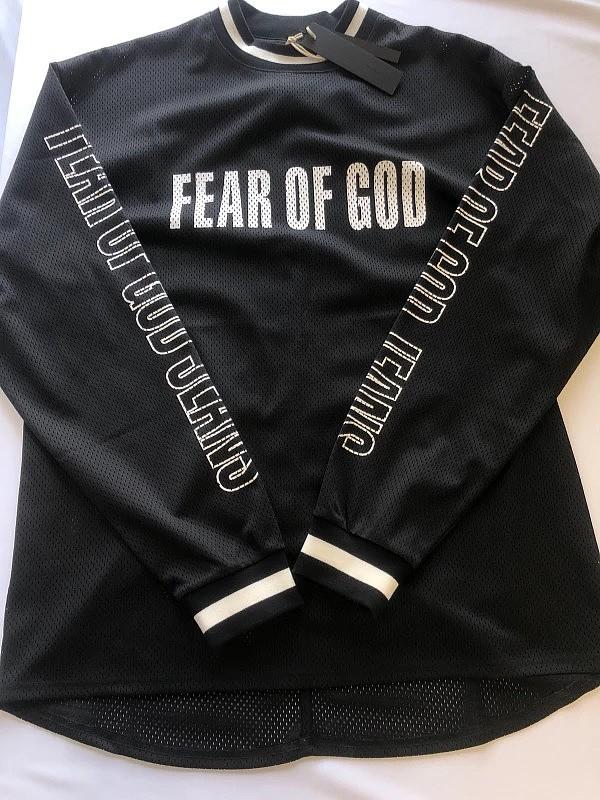 ブランド通販 fear of god mesh motocross jersey 黒 - トップス
