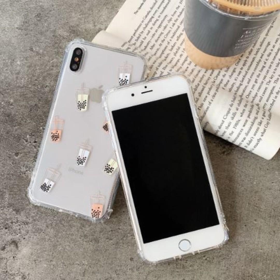 Iphone Transparent Bubble Tea Phone Case Mobile Phones Tablets
