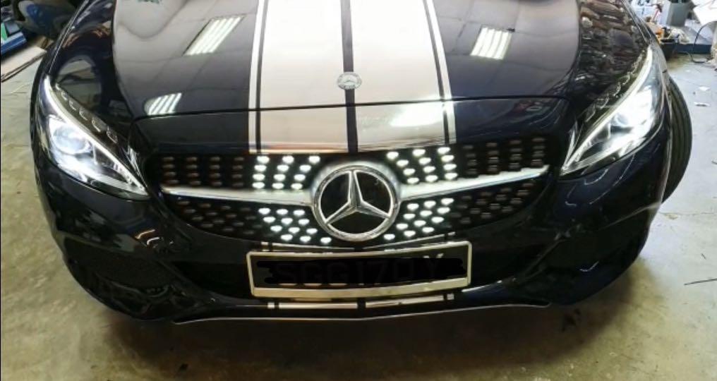 Latest Design Mercedes Benz Led Diamond Grille For W176 Facelift Model 15 17 Gla Class X156 W5 W213 And Glc Class X253 Car Accessories Electronics Lights On Carousell