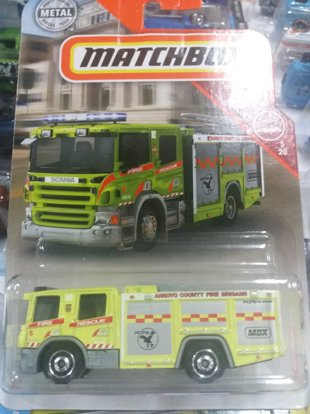 matchbox scania fire engine