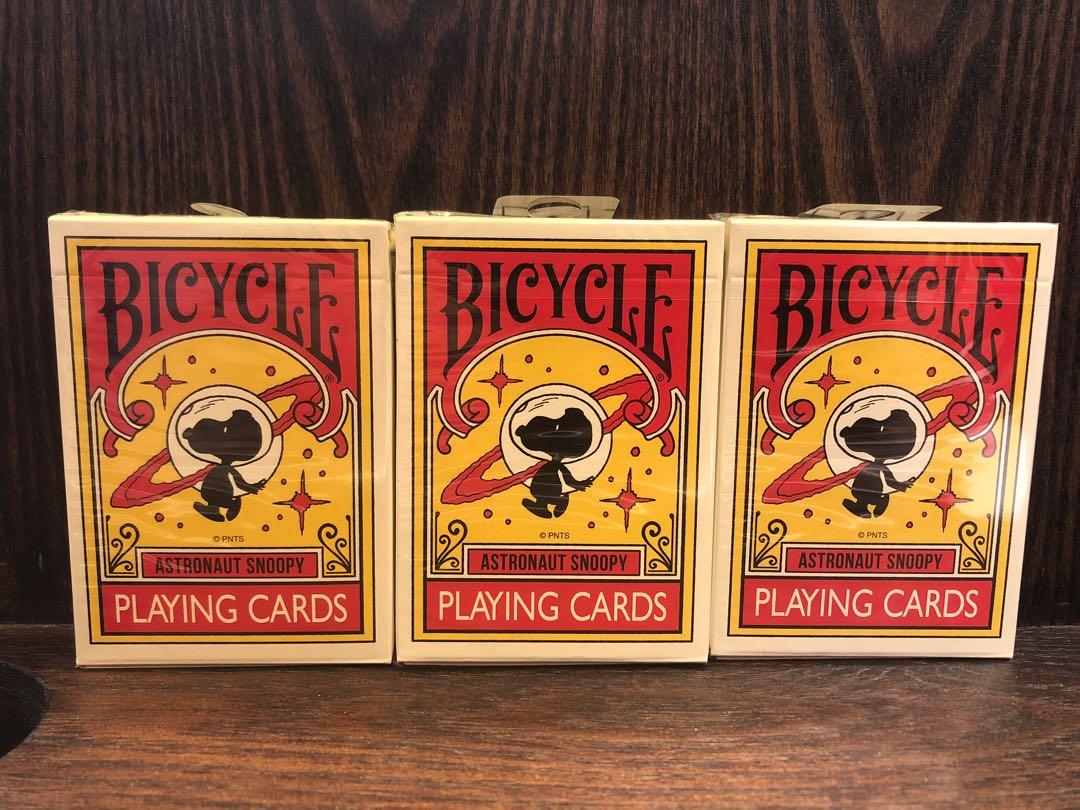 bicycle astronaut snoopy playing cards