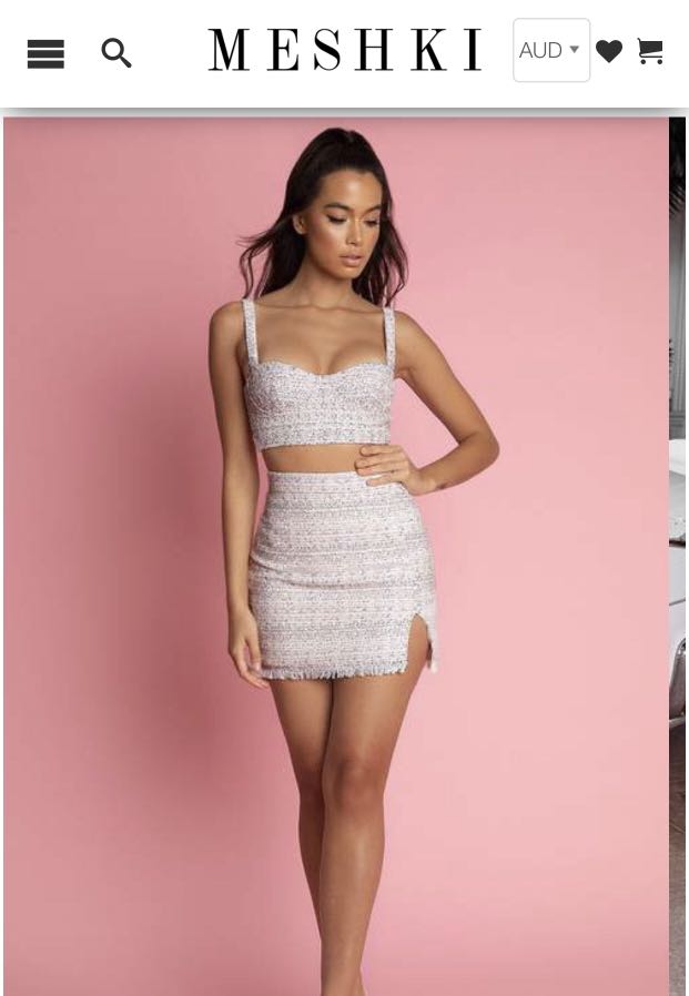 Meshki tweed clearance dress