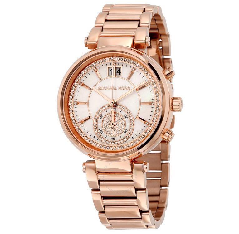 Michael Kors Sawyer Mother of Pearl Chronograph Watch MK6282, Women's  Fashion, Watches & Accessories, Watches on Carousell