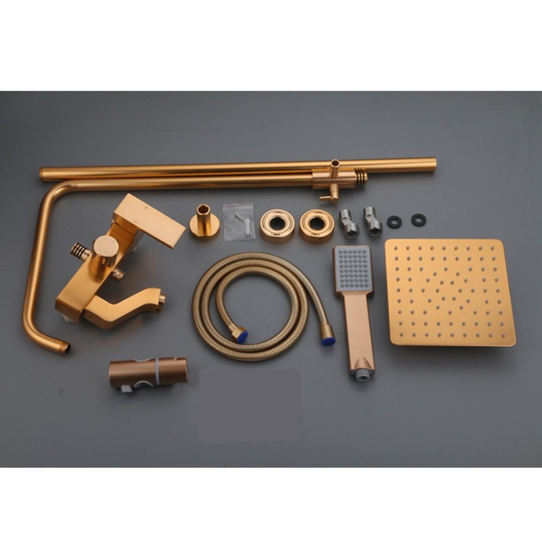 NEW! Rose Gold Rain Shower Set / Gold Rain Shower Set, Furniture & Home