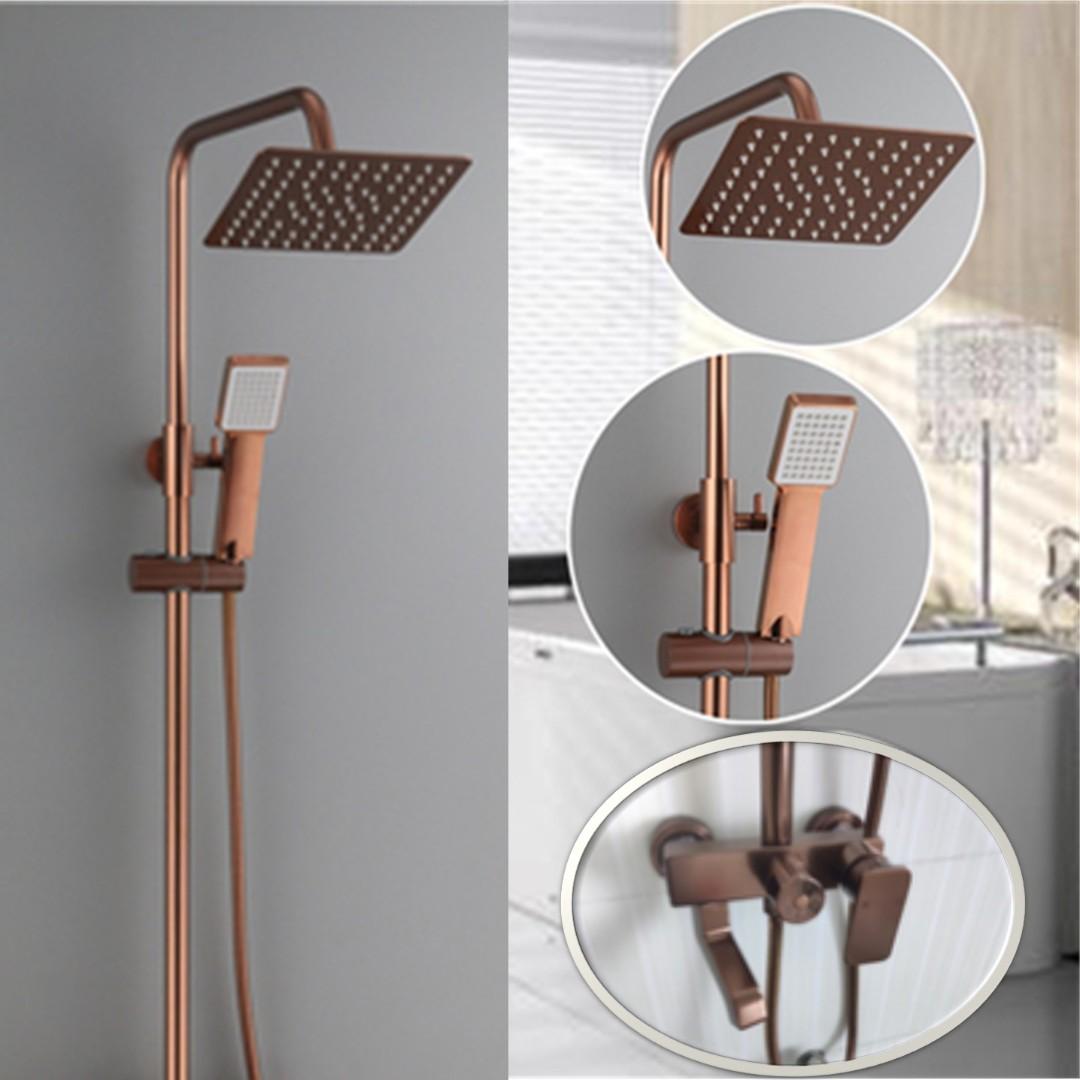 NEW! Rose Gold Rain Shower Set / Gold Rain Shower Set, Furniture & Home