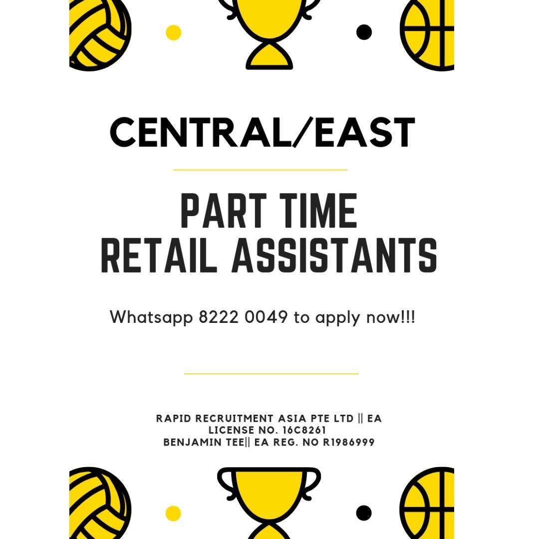 Part Time Retail Assistant Central East Sports Brand Jobs Sales Retail Marketing On Carousell