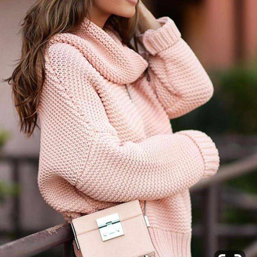 baby pink sweater women's