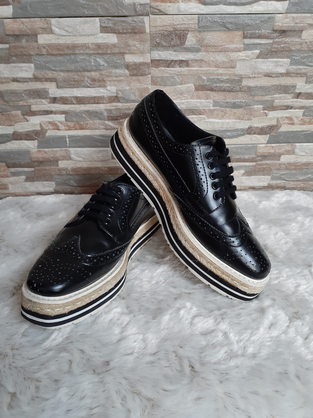 prada wingtip platform