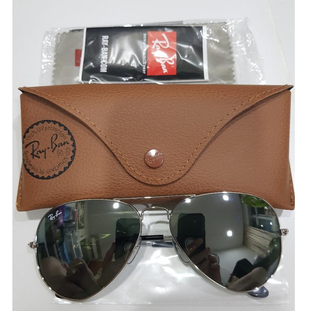 ray ban mirrored aviator sunglasses