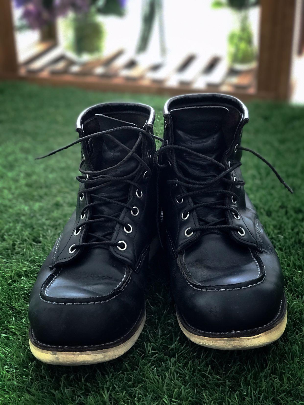 Red wing moc toe black hotsell