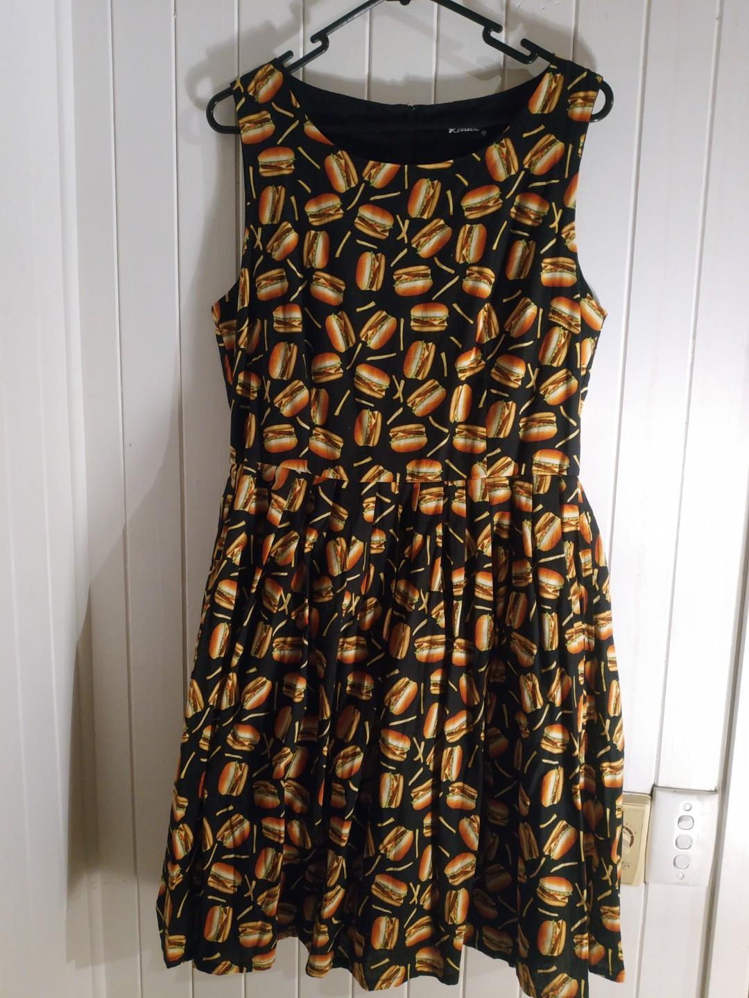 Revival Burger Dress, Women's Fashion, Clothes on Carousell