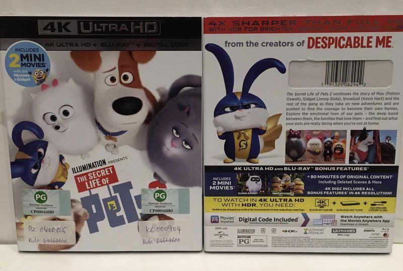 SECRET LIFE OF PETS 2 dvd$15/-BLU RAY$20/- 4K ULTRA HD$25/-, TV & Home ...