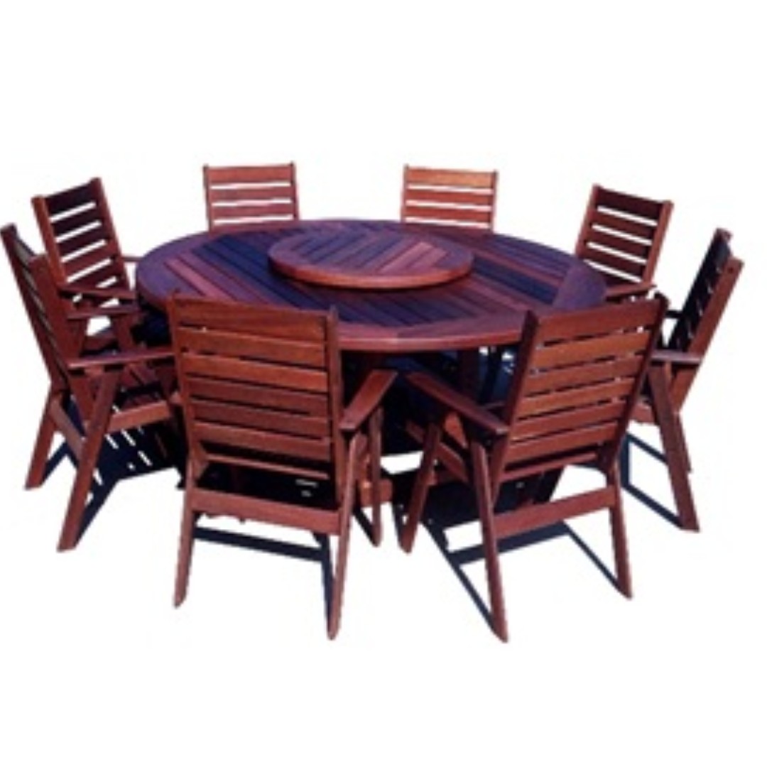 Sheldon Argyle 180 Jarrah Solid Timber Outdoor Dining Table, Furniture