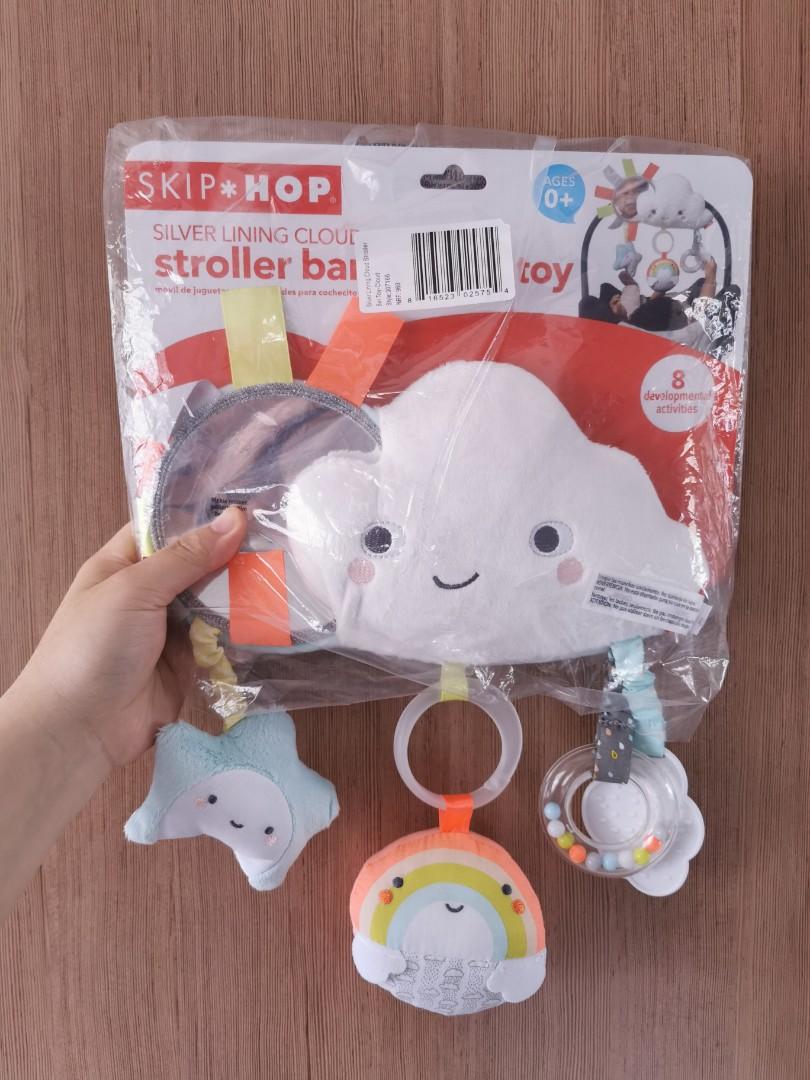 skip hop silver lining cloud stroller bar toy