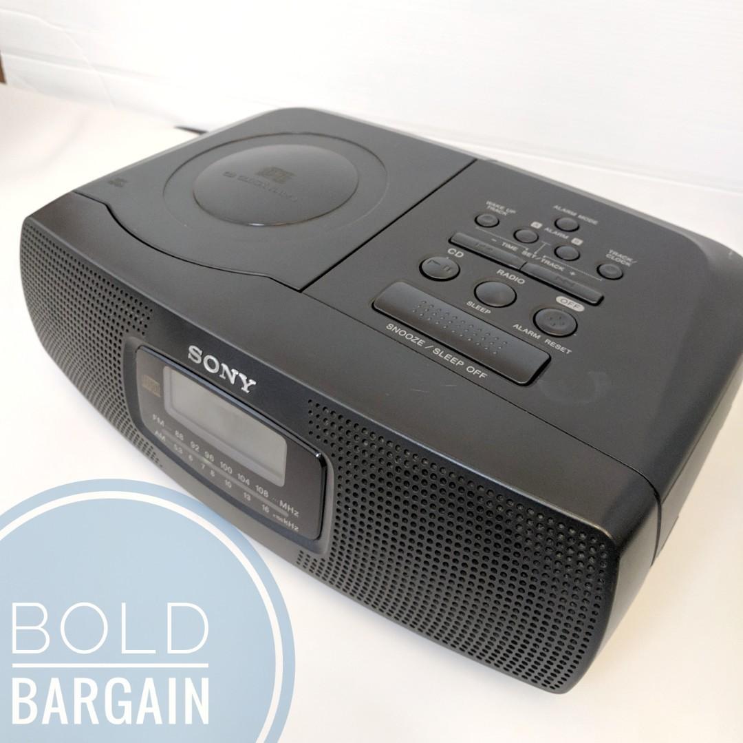 SONY ICF-CD820 Stereo CD Player AM FM Radio Alarm Clock, Everything ...
