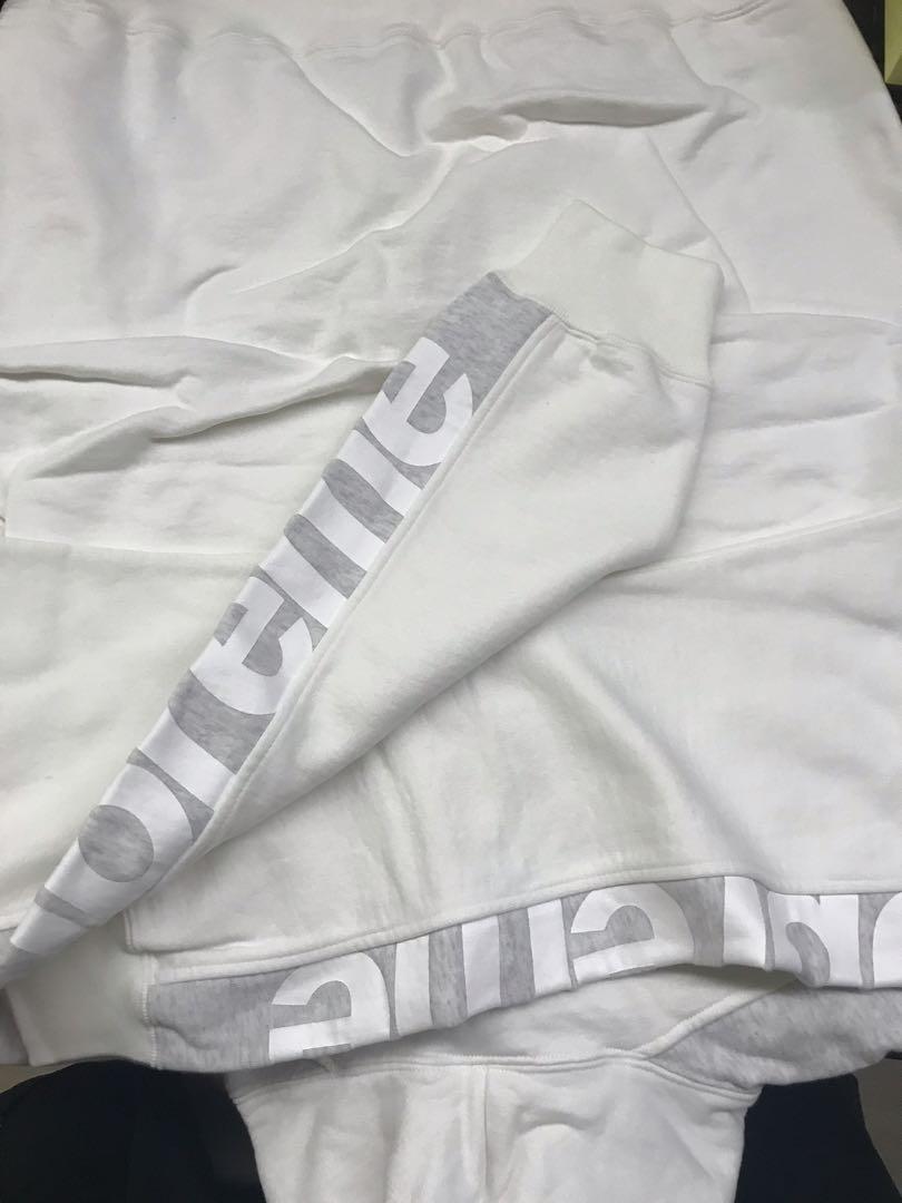 supreme sideline hoodie white