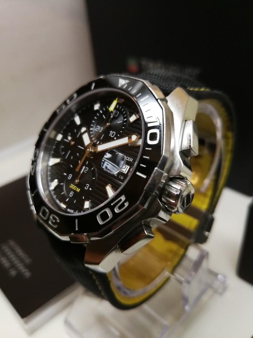 Tag Heuer Aquaracer Cay211a Chronograph Calibre 16 Ceramic Bezel Luxury Watches On Carousell