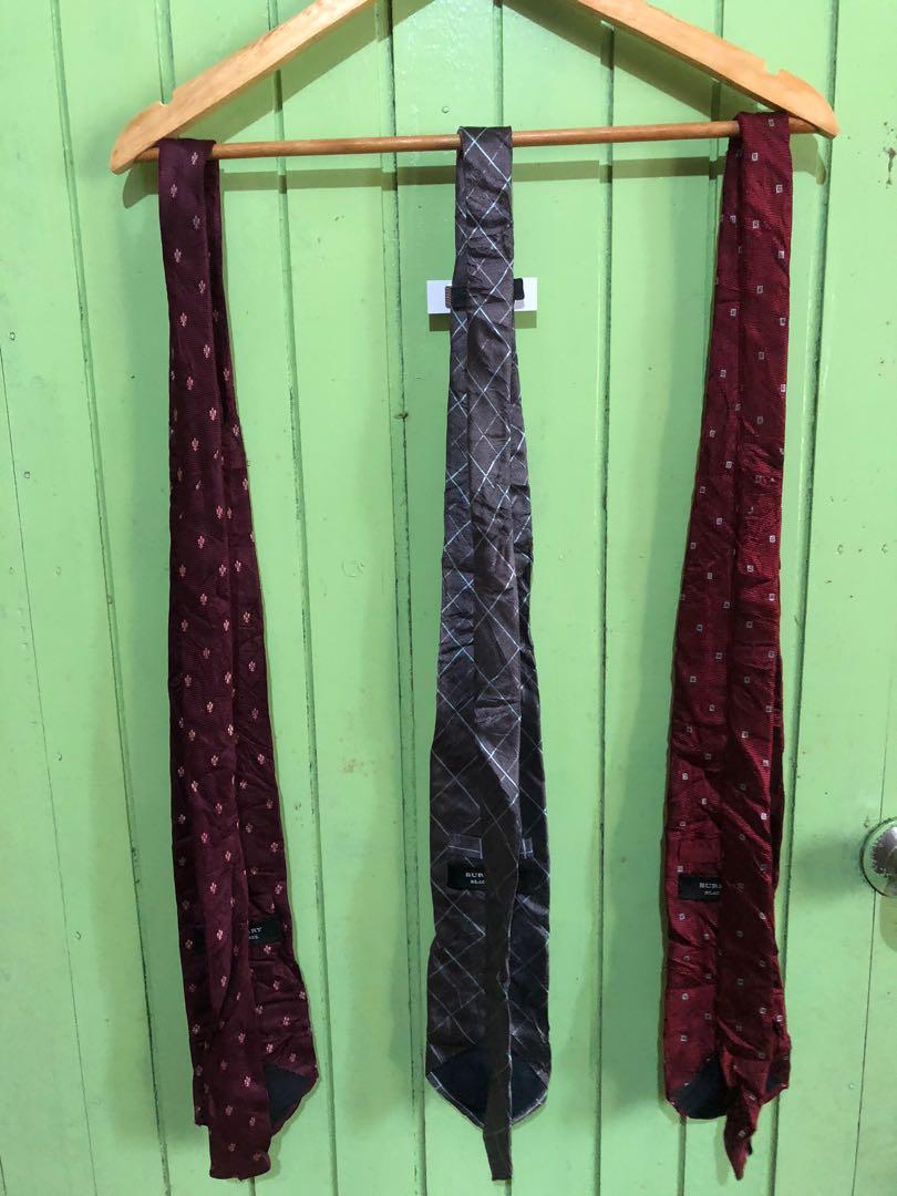 Burberry black shop label tie
